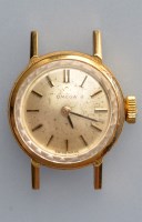 Lot 810 - Omega: a lady's 18ct. gold wristwatch case...