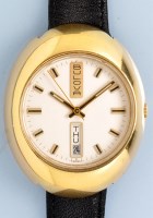 Lot 813 - Bolova: a gentleman's automatic gold plated...