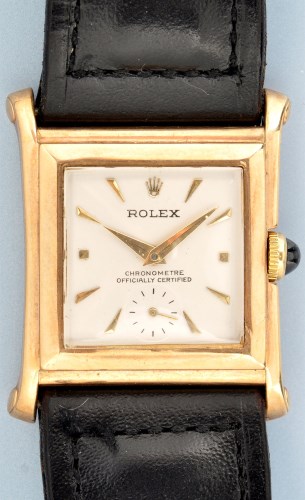 Lot 824 - Rolex Chronometre: a gentleman's 9ct. gold...