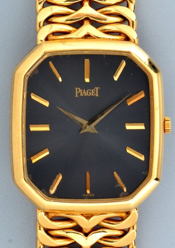 Lot 834 - Piaget: an 18ct. yellow gold cased wristwatch,...