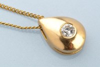 Lot 878 - A diamond pendant, the brilliant cut diamond...