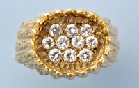 Lot 915 - A diamond ring, the ten brilliant cut diamonds...