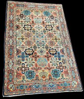 Lot 971 - A Sarough rug, with cross forms and flowers,...