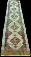 Lot 987 - A Sarab runner, with five diamond medallions...