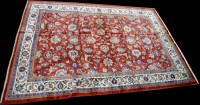 Lot 1010 - A Sarough carpet, the red ground decorated...