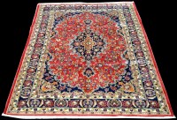 Lot 1021 - A Mashad design Persian carpet, with full...