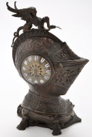 Lot 1056 - A French bronze mantel clock, late 19th/20th...