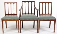 Lot 1098 - A set of eight Georgian style oak dining...