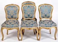 Lot 1122 - A set of four 19th Century giltwood French...