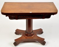 Lot 1125 - An early 19th Century mahogany swivel top card...