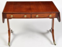 Lot 1158 - A George III mahogany sofa table, the...
