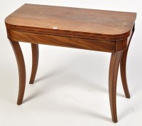 Lot 1162 - A George III mahogany turnover top tea table,...