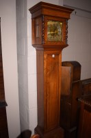 Lot 479 - A walnut longcase clock with a square brass...
