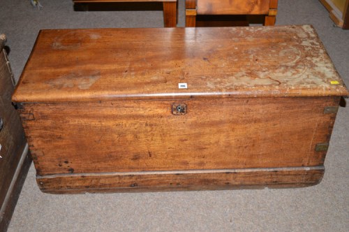 Lot 706 - A 19th Century mahogany maritime chest, the...