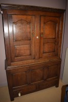Lot 799 - An 18th Century and later cupboard, the...