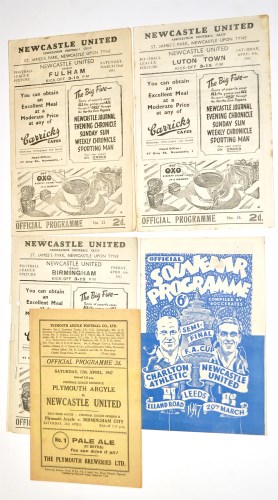 Lot 9 - Newcastle United v Fulham, March 22nd 1947,...