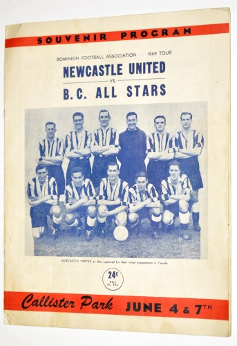 Lot 28 - Newcastle United v B.C. All Stars, Callister...