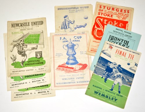 Lot 42 - 1950-1951 FA Cup Fixture Programmes: Newcastle...