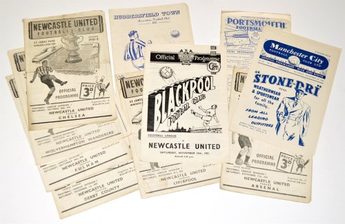Lot 45 - Newcastle United v Fulham, September 29th 1951,...
