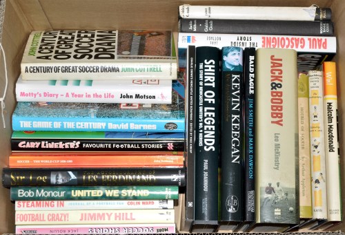 Lot 63 - A box of books, including: Kevin Keegan: My...