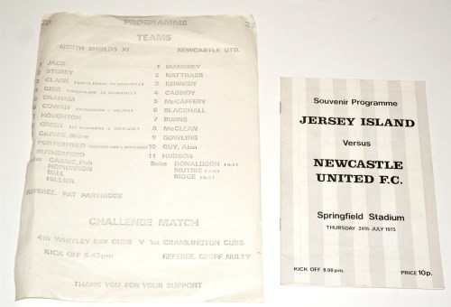 Lot 96 - Jose Island v Newcastle United, July 24th 1975...