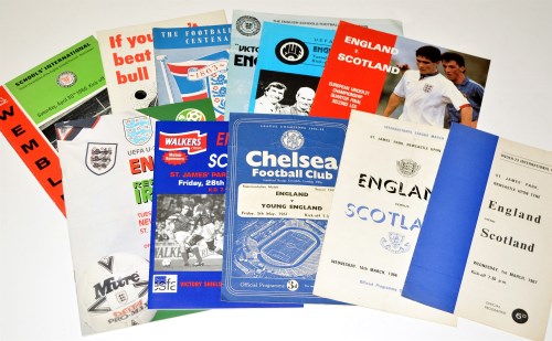 Lot 199 - Football programmes, to include: England v...