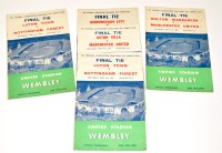 Lot 205 - Five FA Cup Final football programmes, 1956 -...