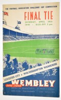 Lot 210 - FA Cup Final programme, 1949 - Leicester City...