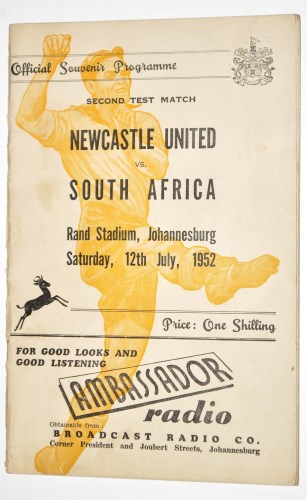 Lot 222 - Newcastle United v South Africa, July 12th...