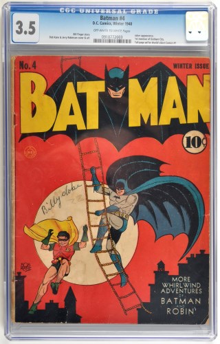 Lot 1031 - Batman No.4. - Winter Issue 1940, slab-sealed...