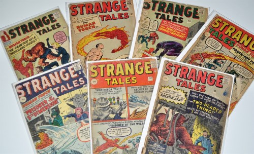 Lot 1077 - Strange Tales Nos.95, 102-104, and 106-108. (7)