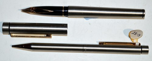 Lot 34 - A Sheaffer fountain pen and pencil set, both...