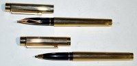 Lot 36 - Two Sheaffer pens, in gold electro plated...