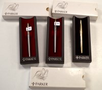 Lot 50 - Three Falcon Parker fountain pens, two in...