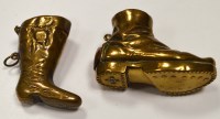 Lot 57 - Two Edwardian brass vesta cases, one with...