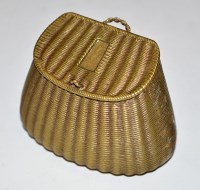 Lot 83 - A brass creel pattern vesta case, 6cms. wide.