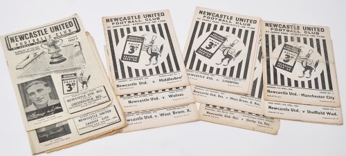 Lot 89 - A Newcastle United home football programmes, v....
