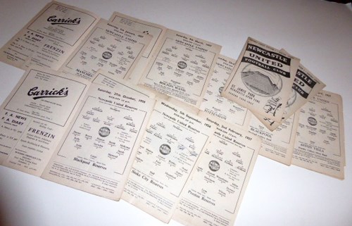 Lot 92 - Newcastle United football programmes, 1956-57...