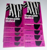 Lot 103 - Ten Newcastle United home football programmes,...