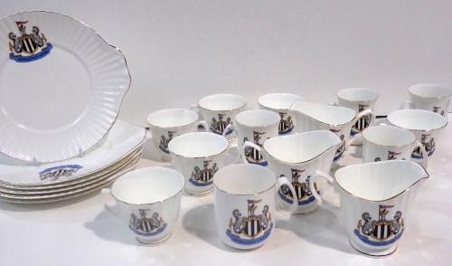 Lot 112 - A collection of tea china bearing Newcastle...