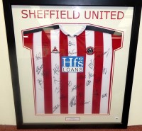 Lot 116 - A Sheffield United replica shirt, signed by...
