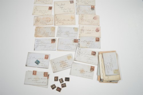 Lot 164 - A collection of mid 19th Century stamped...