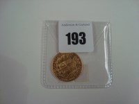Lot 193 - A Victorian gold sovereign, 1845