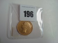 Lot 196 - A Victorian gold sovereign, 1846.