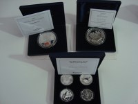 Lot 200 - Three limited edition silver proof coin sets,...