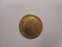 Lot 214 - A Queen Victorian gold sovereign, 1879.