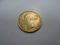 Lot 217 - A Victorian gold sovereign, 1880.