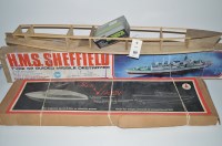 Lot 287 - A part built PBM model of the HMS Sheffield;...