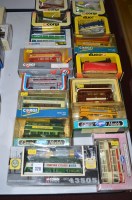 Lot 320 - A collection of Corgi model buses, all boxed....