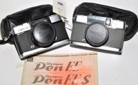 Lot 361 - An Olympus-Pen D3 half-frame camera and an...